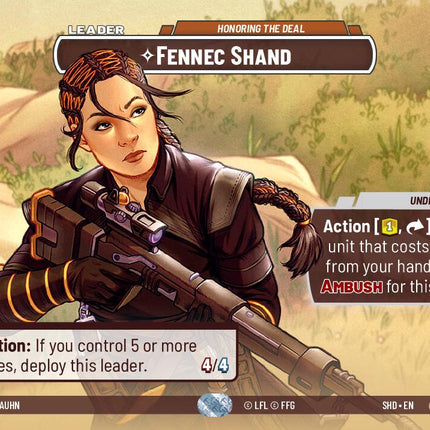 Fennec Shand - Honoring the Deal (278) (Showcase) (278) [Shadows of the Galaxy]