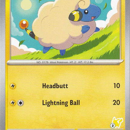 Mareep (107) (Pikachu Stamp #2) [Battle Academy 2024]