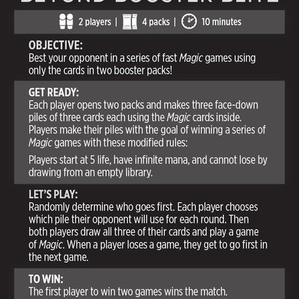 Beyond Booster Blitz (Magic Minigame) [Assassin's Creed Minigame]