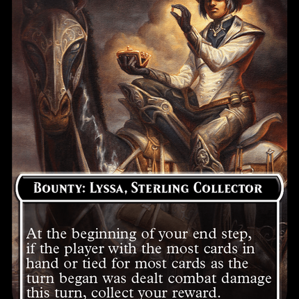 Bounty: Lyssa, Sterling Collector // Bounty Rules Double-Sided Token [Outlaws of Thunder Junction Commander Tokens]