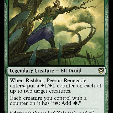 Rishkar, Peema Renegade [Bloomburrow Commander]