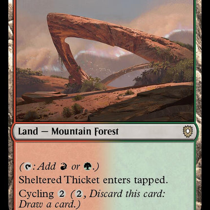 Sheltered Thicket [Bloomburrow Commander]