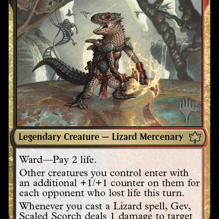 Gev, Scaled Scorch (Promo Pack) [Bloomburrow Promos]