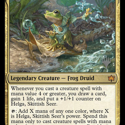 Helga, Skittish Seer (Promo Pack) [Bloomburrow Promos]