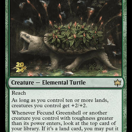 Fecund Greenshell [Bloomburrow Prerelease Promos]