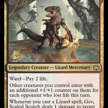 Gev, Scaled Scorch [Bloomburrow Prerelease Promos]