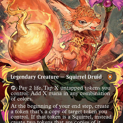 Hazel of the Rootbloom (Borderless) (Raised Foil) [Bloomburrow Commander]