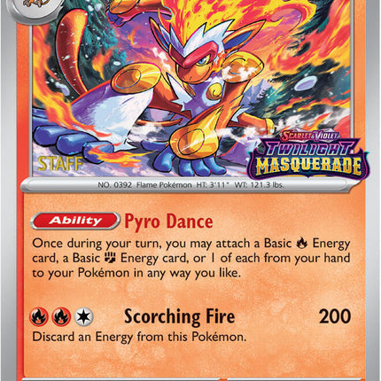 Infernape (116) (Staff) [Scarlet & Violet: Black Star Promos]