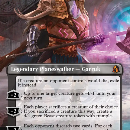 Garruk, Veiled Butcher (Borderless) [Reality Fracture]