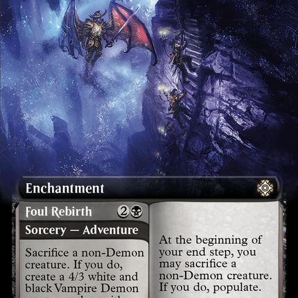 Promise of Aclazotz // Foul Rebirth (Extended Art) [The Lost Caverns of Ixalan Commander]