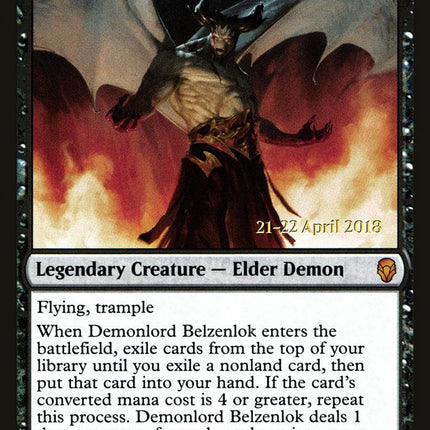Demonlord Belzenlok [Dominaria Prerelease Promos]
