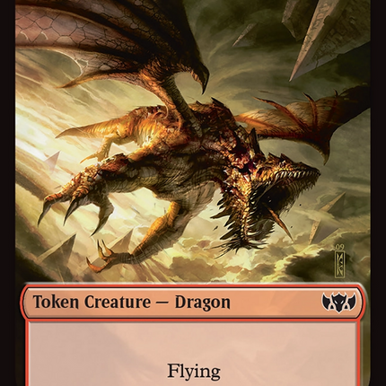 Dragon (0014) // Treasure Double-Sided Token [Tarkir: Dragonstorm Commander Tokens]