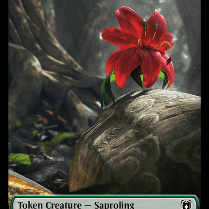 Faerie // Saproling Double-Sided Token [Wilds of Eldraine Commander Tokens]
