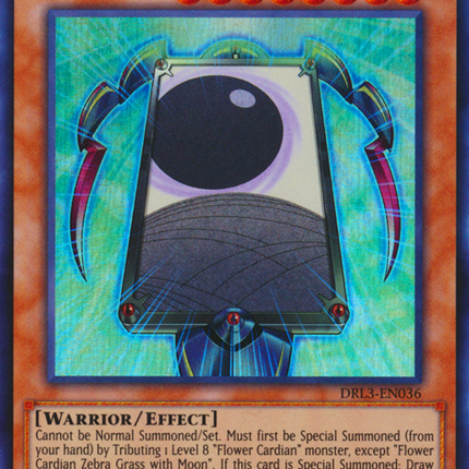 Flower Cardian Zebra Grass with Moon [DRL3-EN036] Ultra Rare