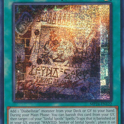WANTED: Seeker of Sinful Spoils [MP24-EN122] Prismatic Secret Rare