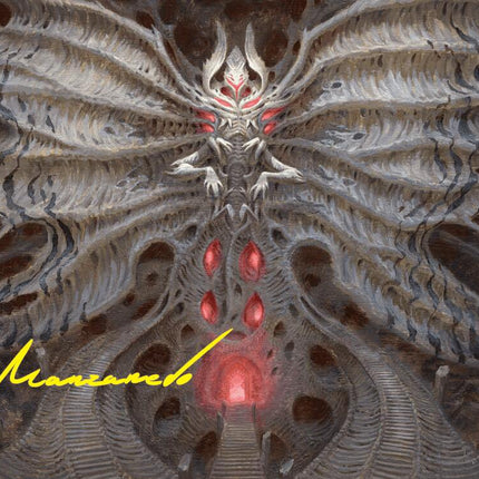 Valgavoth, Terror Eater Art Card (Gold-Stamped Signature) [Duskmourn: House of Horror Art Series]