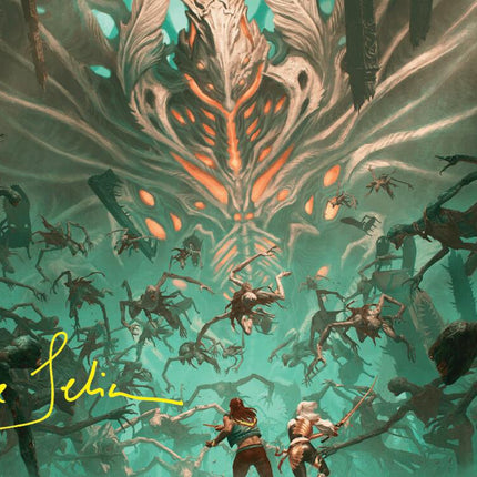 Valgavoth's Onslaught Art Card (Gold-Stamped Signature) [Duskmourn: House of Horror Art Series]