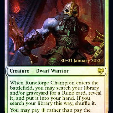Runeforge Champion [Kaldheim Prerelease Promos]