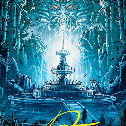 Island Art Card (Gold-Stamped Signature) [Duskmourn: House of Horror Art Series]