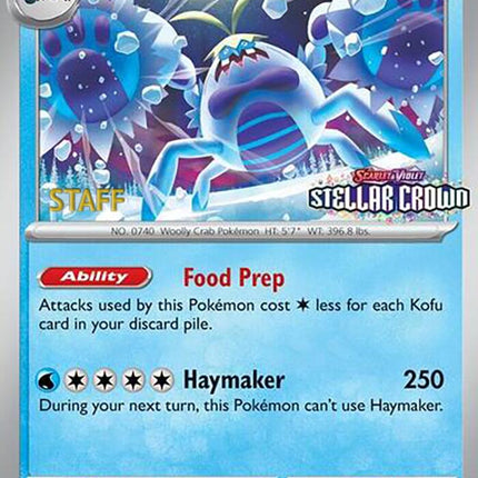 Crabominable (134/142) (Staff Promo) [Scarlet & Violet: Black Star Promos]