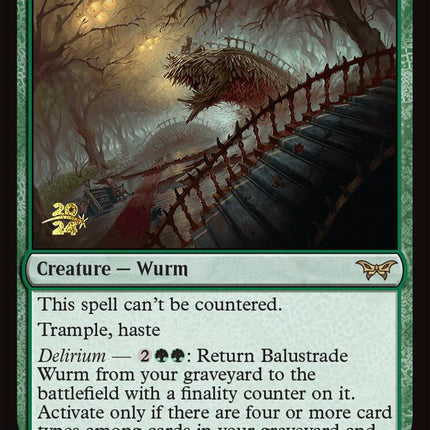 Balustrade Wurm [Duskmourn: House of Horror Prerelease Promos]