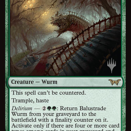 Balustrade Wurm (Promo Pack) [Duskmourn: House of Horror Promos]