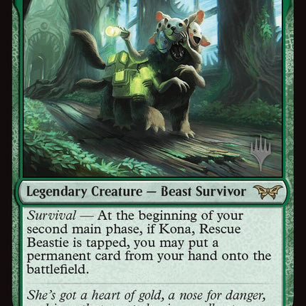 Kona, Rescue Beastie (0187) (Promo Pack) [Duskmourn: House of Horror Promos]