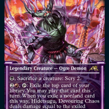 Hidetsugu, Devouring Chaos (Showcase Soft Glow) [Kamigawa: Neon Dynasty]