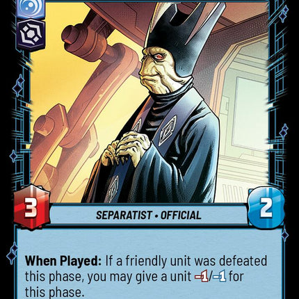 Rune Haako - Scheming Second (031/257) (031/257) [Twilight of the Republic]