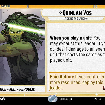 Quinlan Vos - Sticking the Landing (018/257) (018/257) [Twilight of the Republic]