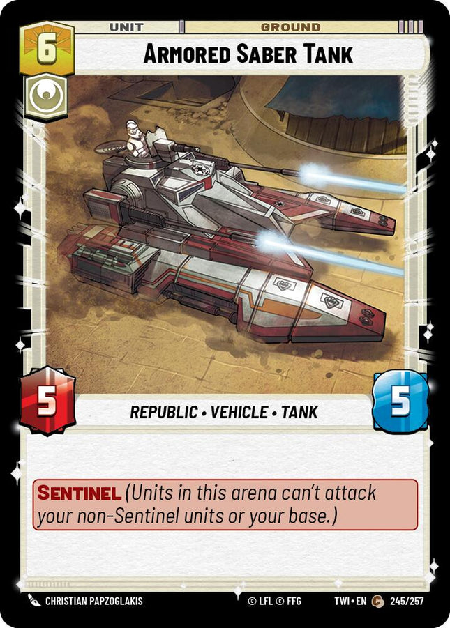 Armored Saber Tank (245/257) (245/257) [Twilight of the Republic]