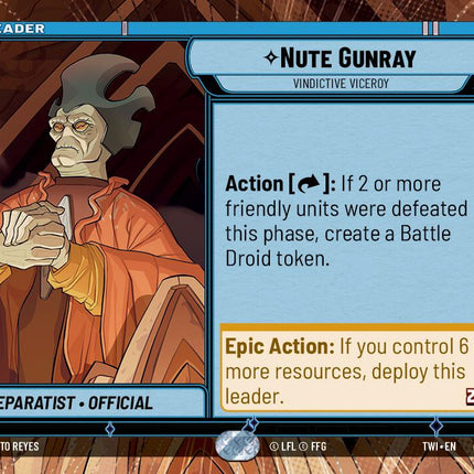 Nute Gunray - Vindictive Viceroy (277) (Hyperspace) (277) [Twilight of the Republic]
