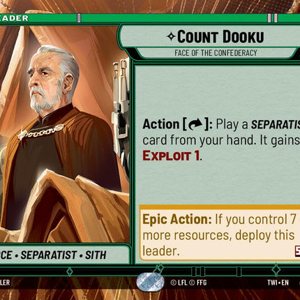 Count Dooku - Face of the Confederacy (280) (Hyperspace) (280) [Twilight of the Republic]