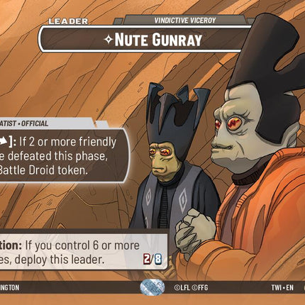 Nute Gunray - Vindictive Viceroy (259) (Showcase) (259) [Twilight of the Republic]