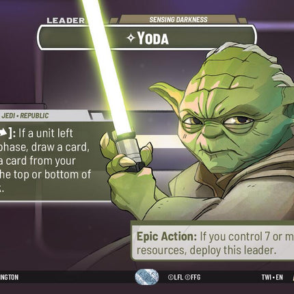 Yoda - Sensing Darkness (261) (Showcase) (261) [Twilight of the Republic]
