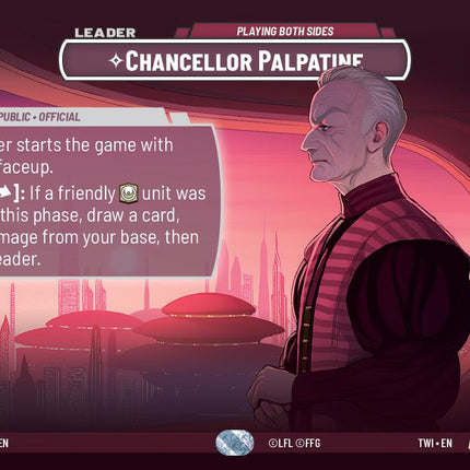 Chancellor Palpatine - Playing Both Sides (274) (Showcase) (274) [Twilight of the Republic]