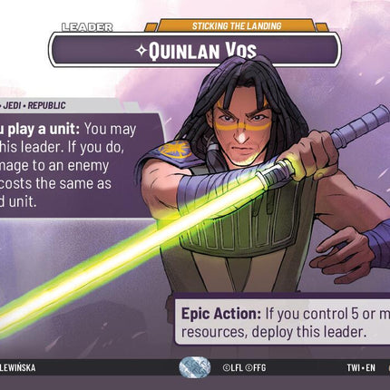 Quinlan Vos - Sticking the Landing (275) (Showcase) (275) [Twilight of the Republic]