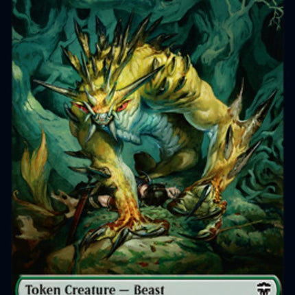 Beast (18) // Beast (19) Double-Sided Token [Commander Legends Tokens]