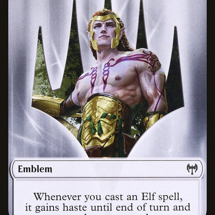 Human Warrior // Tyvar Kell Emblem Double-Sided Token [Kaldheim Tokens]