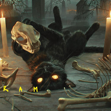 Nine-Lives Familiar Art Card (8/54) (Gold-Stamped Signature) [Foundations Art Series]