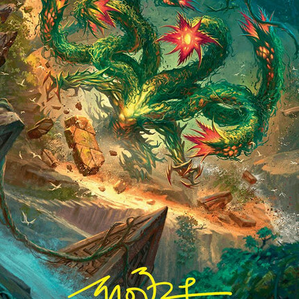 Mossborn Hydra Art Card (42/54) (Gold-Stamped Signature) [Foundations Art Series]