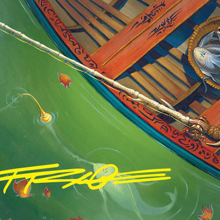Fishing Pole Art Card (18/54) (Gold-Stamped Signature) [Foundations Art Series]