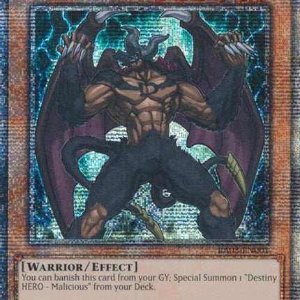 Destiny HERO - Malicious (Quarter Century Secret Rare) [RA03-EN001] Quarter Century Secret Rare