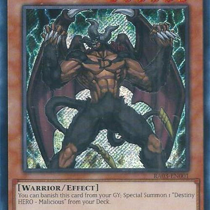 Destiny HERO - Malicious (Secret Rare) [RA03-EN001] Secret Rare