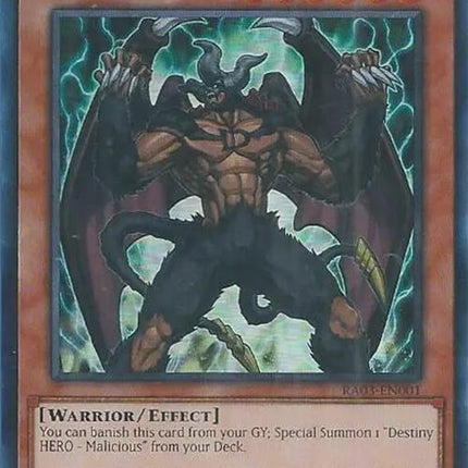 Destiny HERO - Malicious [RA03-EN001] Super Rare
