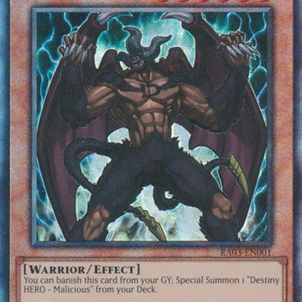 Destiny HERO - Malicious (UTR) [RA03-EN001] Prismatic Ultimate Rare