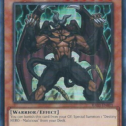 Destiny HERO - Malicious (UR) [RA03-EN001] Ultra Rare