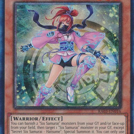 Secret Six Samurai - Hatsume (CR) [RA03-EN016] Prismatic Collector's Rare