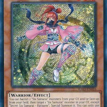 Secret Six Samurai - Hatsume (Secret Rare) [RA03-EN016] Secret Rare