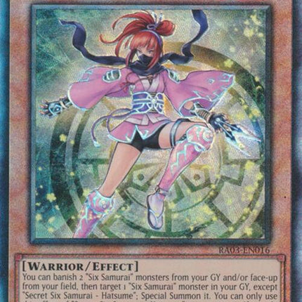 Secret Six Samurai - Hatsume (UTR) [RA03-EN016] Prismatic Ultimate Rare